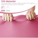 MISS LULU Tapis de yoga unisexe antidérapant en TPE haute densité, 10 mm d’épaisseur, avec sangle, 183 x 61 x 1 cm, Violet prune (183*61*1 cm) image 3
