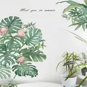 2set of flamingo and palm leaf wall stickers, creative home decor, living room stickers, wallpaper, bedroom, children's room, window decorations,Palm leaves image 2