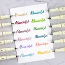 WRITECH Arts Sign Brush Pen 12 Assorted Vintage Colors image 2