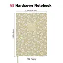 JUBILUU Carnet ligné A5 à couverture rigide en tissu floral 96 pages - Ivory Meadow image 2