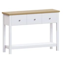 Vida Designs Console Table Arlington 3 Drawers White/Oak Effect image 1