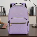 Laptop Backpack for Women， School Backpack Bag 15.6 Inch Lightweight for Travel Work With USB Charging Port Waterproof， Anti theft Rucksack Girls Ladies for University College Large， Purple， New Year Sale ， Top gift picks image 0