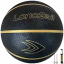 High-quality Rubber Basketball（27.5"） Size5# Black/Gold image 0
