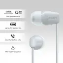 Sony WI-C100 Wireless Neckband Earphones (White) image 3
