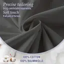 LeBonsoir 180x200cm Fitted Sheet， 30CM/12Inch Deep Pocket - 100% Cotton， No-Pop Off Elastic， 1 Fitted Sheet Only-Dark Gray image 5