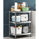 COOKER KING Support pour four à micro-ondes, organisateur d’appareils, étagère coulissante extensible à 3 niveaux, hauteur réglable image 3