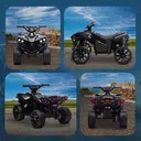 AIYAPLAY 6V Electric Ride on Car, Kids ATV 4 Wheeler with Music and LED Headlights, Indoor Outdoor Toy Car Black image 2