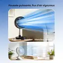 Ventilateur de Circulation d'Air Pliable Airmate, Moteur DC Économe en Énergie, Silencieux 32dB, Télécommande, 8 Vitesses & Mode Tempête, Minuterie 8h, Hauteur Réglable, Compact Portable, Nettoyage Facile image 3