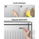 Poubelle en acier inoxydable 60 litres / 16 gallons avec couvercle à fermeture douce, grande poubelle à pédale avec texture romaine, seaux intérieurs amovibles, poubelle de recyclage pour cuisine et bureau, argenté image 6