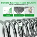 GTIMEX Matelas, Matelas à ressorts 7 zones, 140 x 190 cm, 22 cm de haut, H3, Matelas orthopédique, Avec drap-housse, Matière respirante, Pour enfants et adultes image 3
