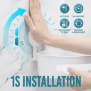 TAILI Suction Corner Shower Caddy, Bathroom Shelf Storage Basket Wall Mounted Organizer for Shampoo, Conditioner, Plastic Rack for Kitchen&Bathroom, Drill-Free Removable (2 Pack) image 2