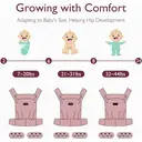 Momcozy Baby Carrier - Ergonomic, Comfortable & Lightweight, for 7-44lbs (3-20kg) Babies, Easy to Wear, Hands-Free, Enhanced Lumbar Support, Solid Color for Infants & Toddlers, Khaki image 5