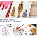 Ohuhu A4 Hardcover Sketchbook for Markers - 200GSM Heavyweight Acid-Free Paper, 156 Pages (78 Sheets), No Bleed-Through, PU Cover Sketchbook for Drawing & Sketching image 4