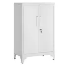 Ochama x SONGMICS Armoire à outils métallique avec portes verrouillables et étagères, organisateur de garage pour bureau ou maison, gris image 1