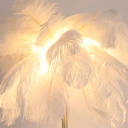 Homary Loftus Art Deco Tree Floor Lamp with White Feather Shade Rose Gold Finish image 5