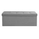 Ochama x SONGMICS Storage Chest, Storage Ottoman Bench, 38 x 110 x 38 cm, for Living Room, Bedroom, Entryway, Light Grey image 1