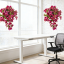 Yuejia 2Pcs 23.6in/60cmArtificial Fake Hanging Plants Flowers for Spring Decoration Outdoor Wedding Vine Plant Hibiscus Flowers Long Trailing Vines Realistic Plants for Front Door Porch image 1