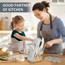  4-Sided Kitchen Grater Cheese Shredder Vegetable Slicer Safe Handle Gray                   image 7