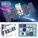 XINQIYUAN Qiyuan Jouet Éducatif Pièces de Construction Magnétiques Thème Espace 7.5cm 120pièces [Mélange aléatoire – Couleurs issues uniquement de la photo principale] image 3