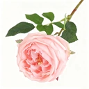 Yuejia 2Pcs 17.71in/45cmArtificial Austin Tea Rose Latex Simulation Flower Really Touch Wedding Banquet Family Party Garden Flowers Arrangement Decor(pink) image 2