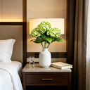 Yuejia 1Pc 13in/33cmArtificial 7-Head Hydrangea Silk Flower Silk Flower Living Room Bedroom Wedding Flower Arrangement Artificial Flower Decoration(green) image 2