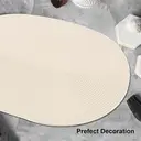 PP Placemats Set of 6 for Dining Table，PP oval placemat BL pearl rice， Washable Woven Vinyl Non-Slip 18x12 inches Placemat Heat-Resistant Durable Table Mats for Dining Table Easy to Clean image 3