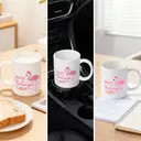 Alphynix 1 Mug blanc 33cl avec "VERRÜCKTE FLAMINGO-DAME" markantem Spruch & rosa Cartoon-Flamingo, verspieltes tropisches Weihnachts- oder Thanksgiving-Geschenk,Le cadeau de la saint-valentin, cadeau d’anniversaire image 5