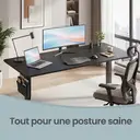 Ochama x SONGMICS Bureau Réglable en Hauteur, 160 x 70 cm, Fonction Mémoire, Port USB-C, Noir image 7