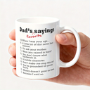 Alphynix Mug drôle - Liste des phrases préférées de papa 33cl mugs café céramique - Drôle, sarcasme, motivation, inspiration cadeaux d'anniversaire pour papa, père, amis, fête des pères cadeau Thanksgiving,Le cadeau de la saint-valentin, cadeau d’anniversaire image 5