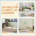 AIYAPLAY 3-Piece Kids Table and Chair Sets, Kids Table with 2 Chairs Set Furniture with Star Pattern for Boys and Girls, Bedroom, Nursery, Playroom, Green image 7