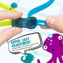 OutdoorMaster Kids Swim Goggles 2 Pack - Quick Adjustable Strap Swimming Goggles for Kids, Yellow&Blue+Blue image 2