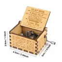 Alphynix 1pc "To My Mom" Music Box, Hand-Cranked Wooden Keepsake with Heartfelt Thank You Message, Emotional Gift for Mother from Daughter image 3