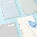 Deli Plan Color Series Lot de 4 carnets à spirale A5, papier ligné 70g/m² - 80 feuilles/160 pages image 5