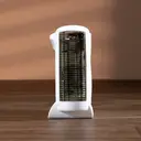 DAEWOO HEA1927GE 2000W Flat/Upright Fan Heater - 2 Heat Settings (1000W/2000W), Thermostat Control, Fan-Only Mode, Automatic Safety Cut-Out - White image 3