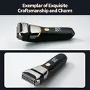 Sparoma Men's Electric Shaver– Dual Floating Blades, Digital Display, Wet & Dry Use, Type-C Rechargeable, Smart Motor, IPX6 Waterproof,  FK-608 image 9