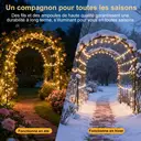 VIVREAL Lot de 2 guirlandes lumineuses solaires en cuivre – 12 m (39,4 pieds), 120 LED blanc chaud, guirlande de fées étanche pour l’extérieur, jardin, balcon et décoration festive, offre spéciale Nouvel An, idées cadeaux phares image 5