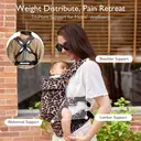 Momcozy Leopard Ergonomic Baby Carrier for 7-44 lbs image 5