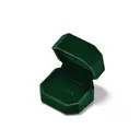 Oirlv Octagonal Velvet  Ring Box for Proposal Engagement 2-slot Jewelry Ring Gift Box Size 6*5.5*4cm image 0