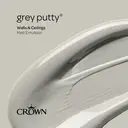 CROWN Matt Emulsion Grey Putty 2.5L image 8