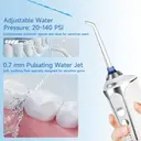 H2ofloss HF-2 electric toothbrush, featuring 5 modes, 5 nozzles, USB rechargeability, IPX7 waterproof rating, and a 300ml water tank, is available in white image 8