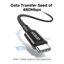 UGREEN câble tressé USB 2.0 100 W noir-2 m image 4