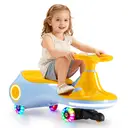 Neuleb Voiture électrique 12 V avec pédale, batterie rechargeable, trottinette 2-en-1, 3 vitesses, vitesse max. 5 km/h, anti-basculement, haut-parleur musical et roues lumineuses, charge max. 72 kg, cadeau pour enfants de 3 ans et plus, Bleu image 0