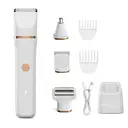 Sparoma 3-in-1 Women’s Grooming Kit – Rechargeable Shaver, Nose Hair & Body Hair Trimmer, IPX7 Waterproof, Rechargeable with Charging Dock, 3 Replacement Heads, TC-017, White image 8