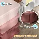 HOMCOM 3 Drawers Plastic Storage Units, 3 Tier Kids Storage Units, Children Toy Chest for Nursery, Playroom, Bedroom, Pink image 7
