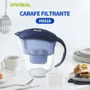 VIVREAL Carafe filtrante avec minuteur électronique, compatible avec cartouches Brita, matériau ABS - 2,4 L image 1