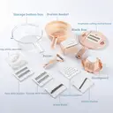  3-in-1 Vegetable Slicer Mandoline Adjustable Thickness Kitchen Gadget Orange                        image 1