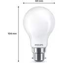 Philips Light Bulb LED Globe Frosted Bayonet B22 Warm White 100W Non-Dimmable 2pcs image 2