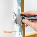 ROLLINGDOG Kit de pinceaux de peinture 5 pièces, pinceaux professionnels à poils synthétiques, pour murs, plafonds, meubles, portes et fenêtres, peinture intérieure et extérieure, bricolage, rénovation, amélioration de la maison, poignée ergonomique, résistants à la perte de poils image 3