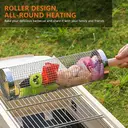 Huacan Barbecue Cage Barbecue Rond Portatif en Acier Inoxydable - Fumoir Extérieur à Rotation Automatique Grand Format image 3