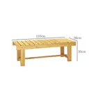 Outsunny Banc de Jardin Bois 2 Places Style Rural Chic110 x38 x35 cm | Assise à Lattes, Sapin pré-huilé image 2